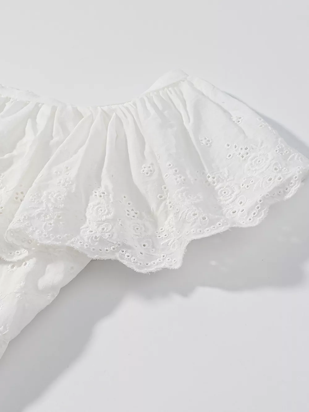Lace Up Back Eyelet Ruffle Trim Tank, image 10
