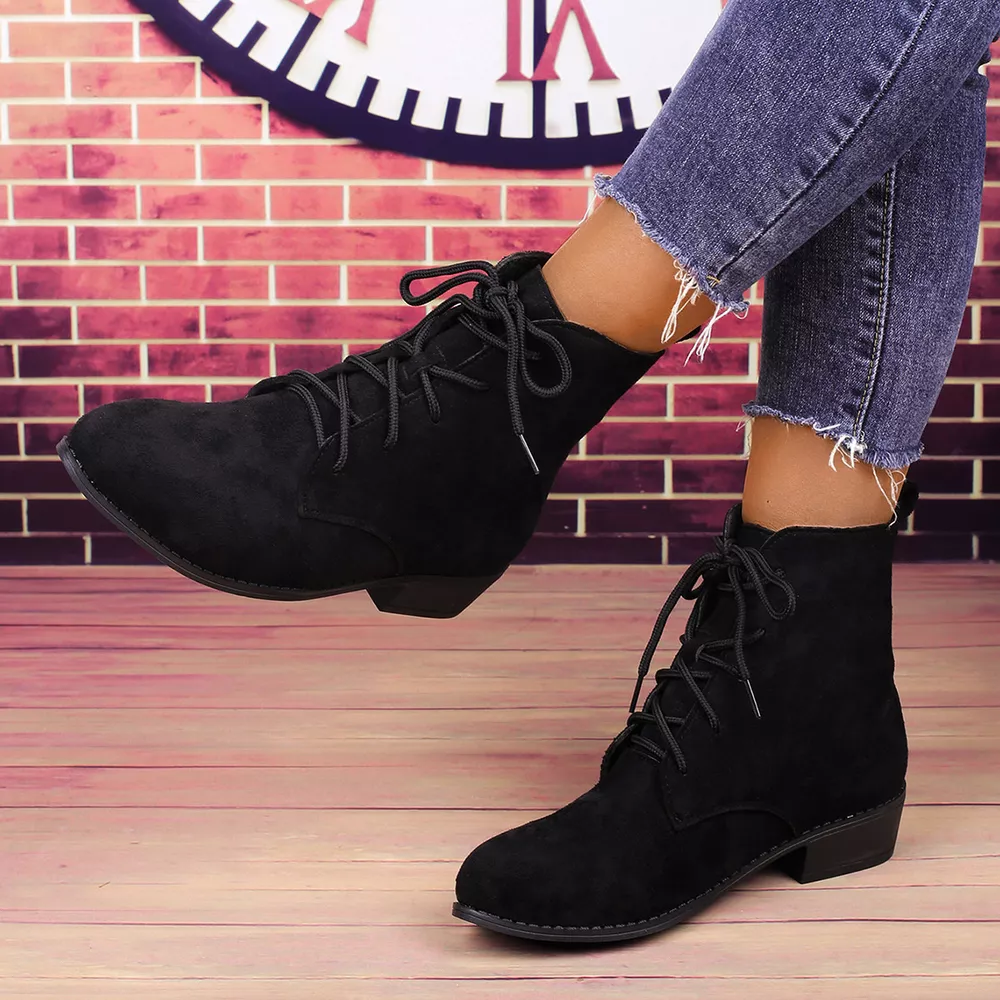 Lace Up Block Heels Boots, image 3