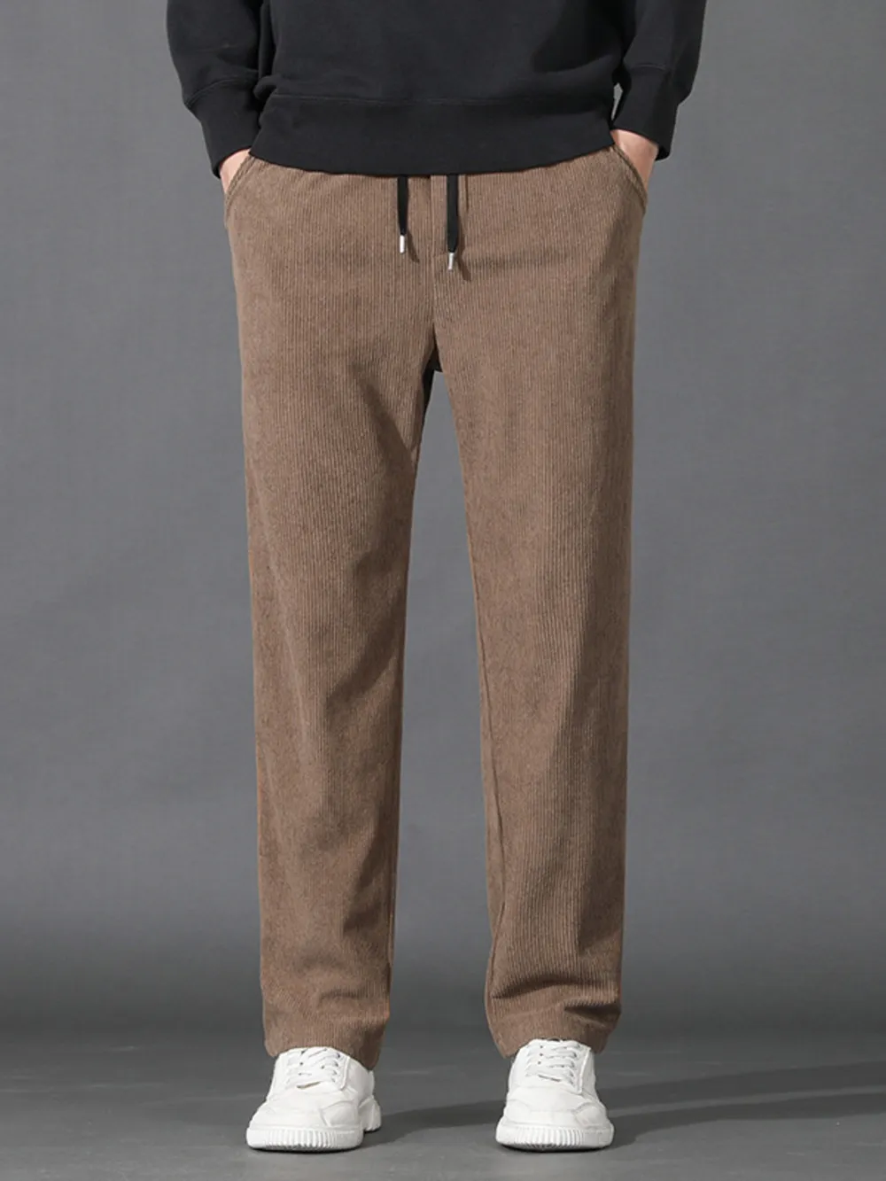 Men's Plus Size Drawstring Loose Fit Pants, image 2