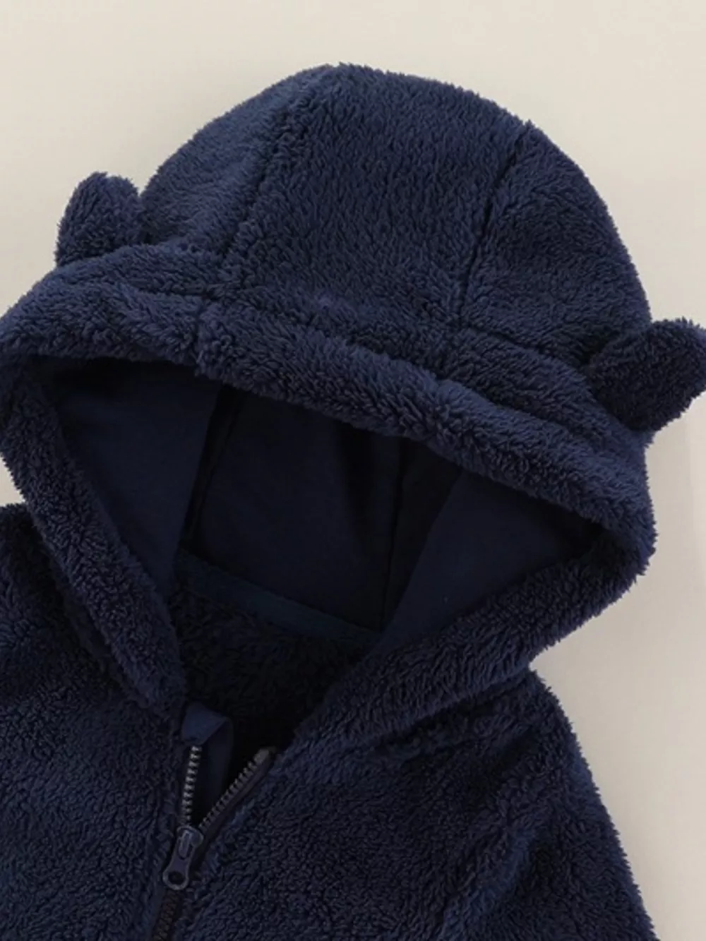 Children's Cozy Bear Hooded Fleece One-Piece, image 10