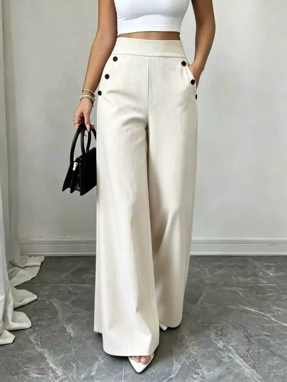 High-Waisted Wide-Leg Pants, image 13