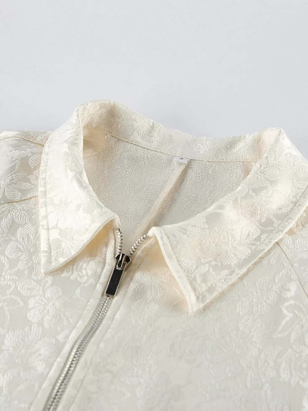 Jacquard Bomber Jacket with Drawstring Waist, image 6