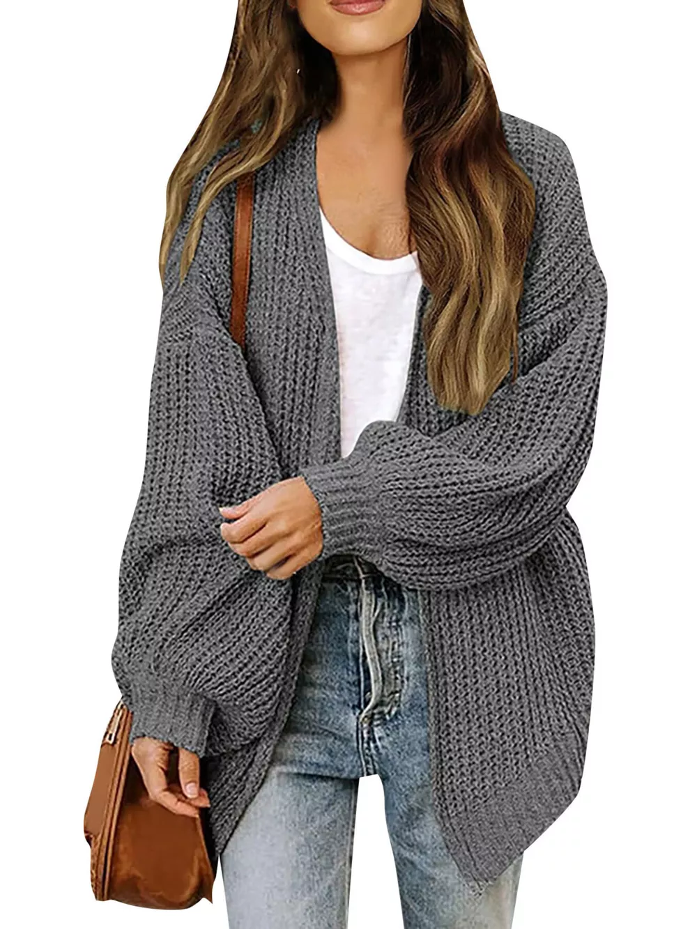 Open-Front Chunky Knit Cardigan, image 23
