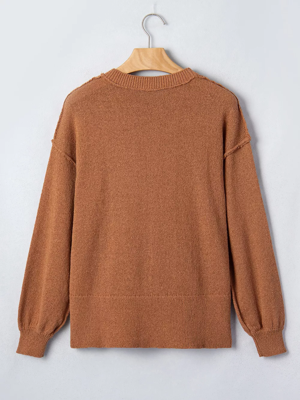 Oversized Drop Shoulder Round Neck Christmas Sweater, image 7