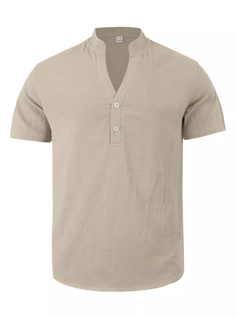 Men's Full Size Casual Linen Blend Short Sleeve Shirt Plus Size, image 4
