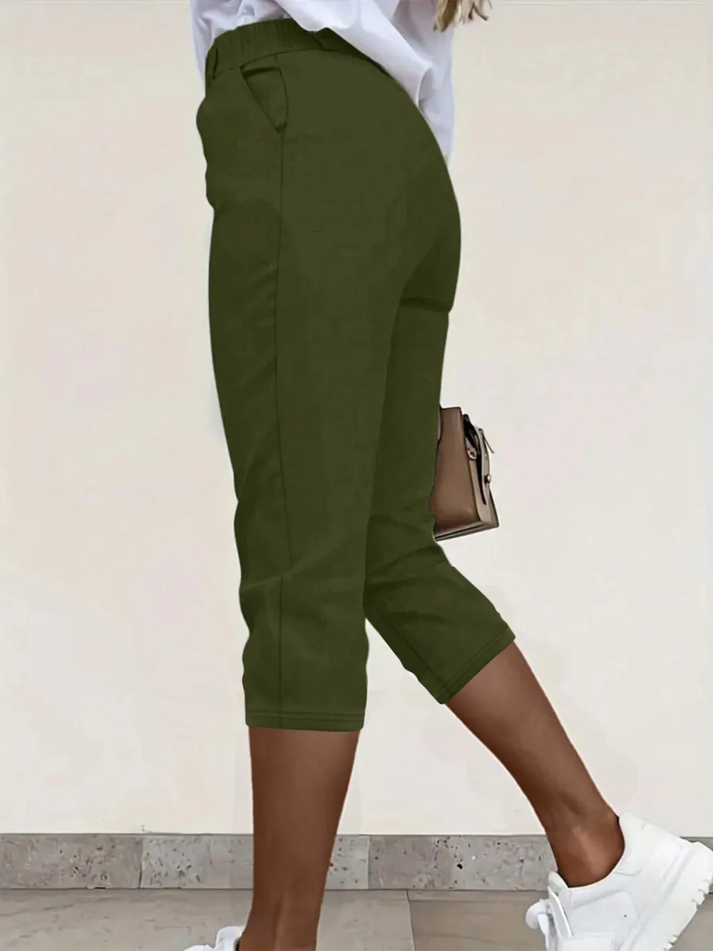 Pleated Detail Pants with Pockets, image 19