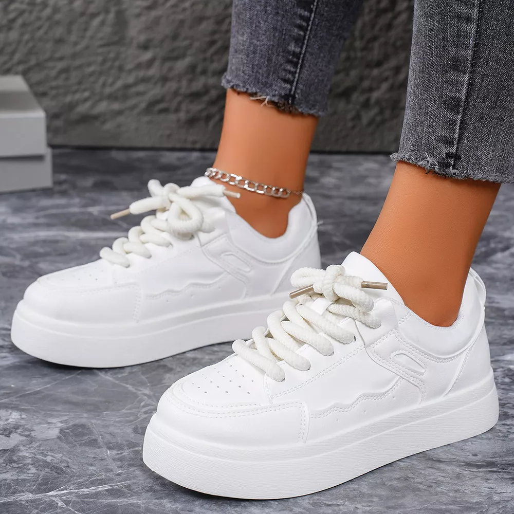 Round Toe Platform Sneakers, image 14