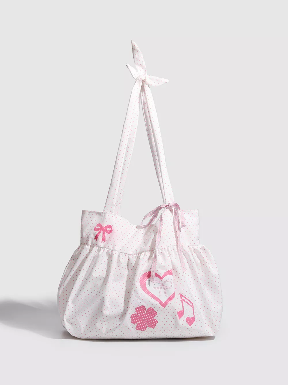Polka Dot Heart Shoulder Bag, image 4