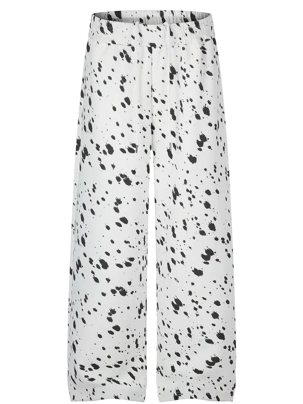Men's Paint Splatter Print Wide-Leg Casual Pants