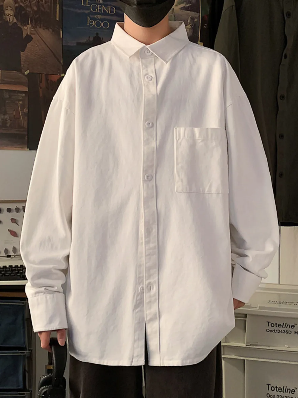 Men's Full Size Button Up Long Sleeve Shirt Plus Size, image 4