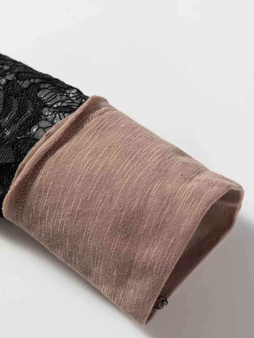Sheer Lace Patchwork Casual Long Sleeve Tee, image 5