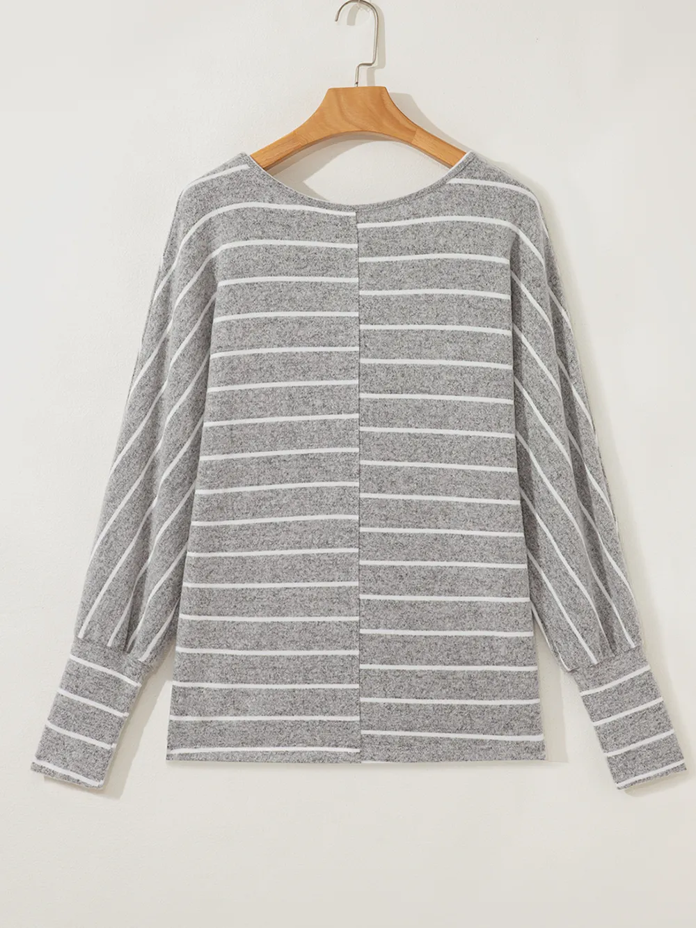 Stripe Dolman Sleeve Drop Shoulder Top, image 9