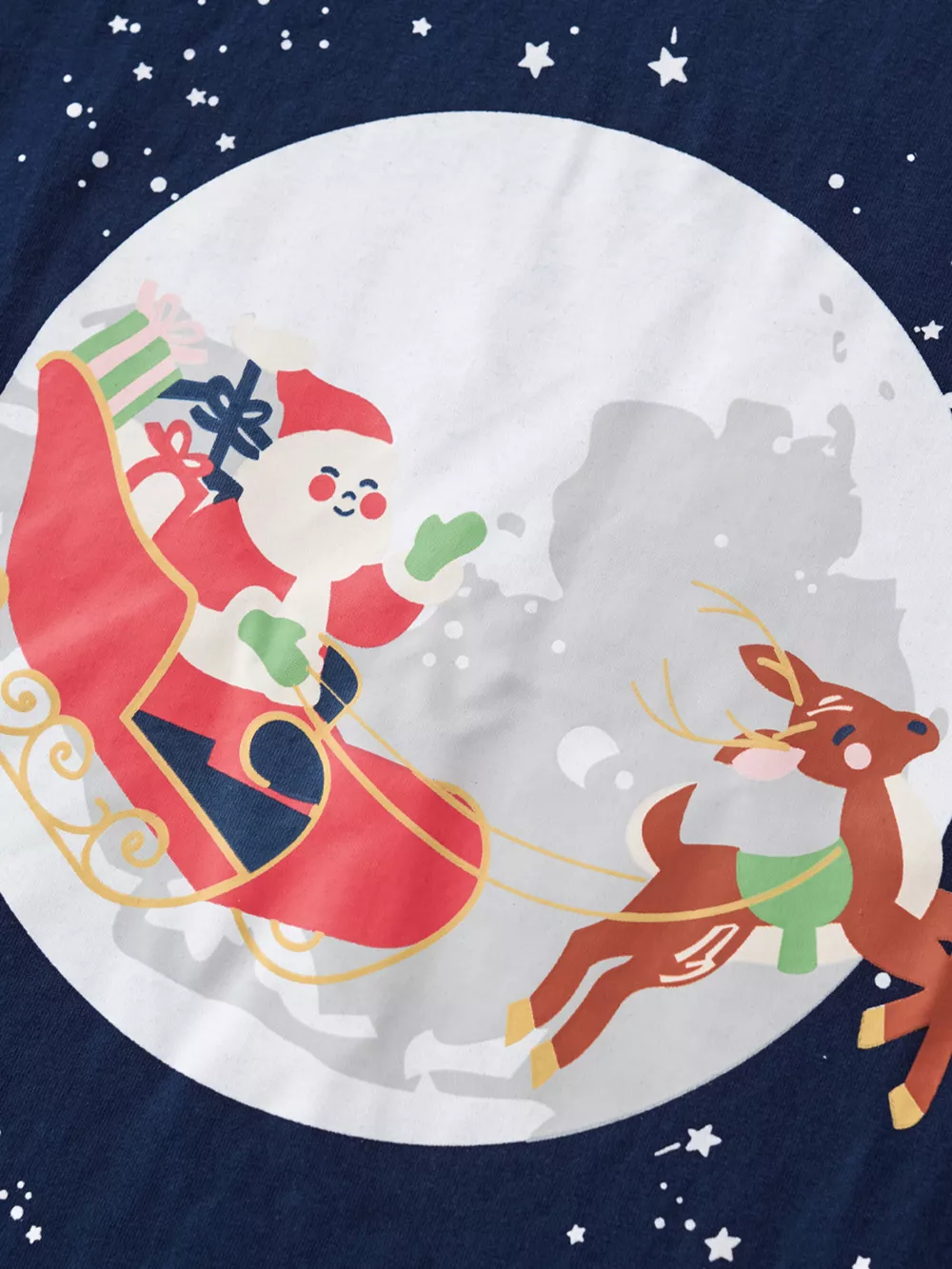 Children's Santa Sleigh Graphic Long Sleeve T-Shirt, image 3