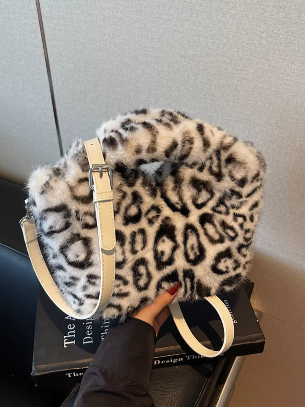 Leopard Plush Crossbody Bag, image 9