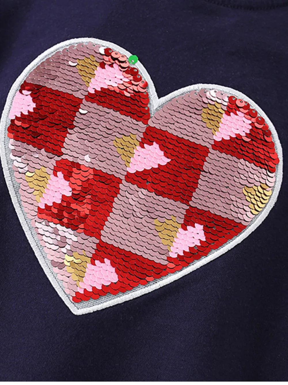 Children's Heart Sequin Ruffle Sleeve T-Shirt, image 4
