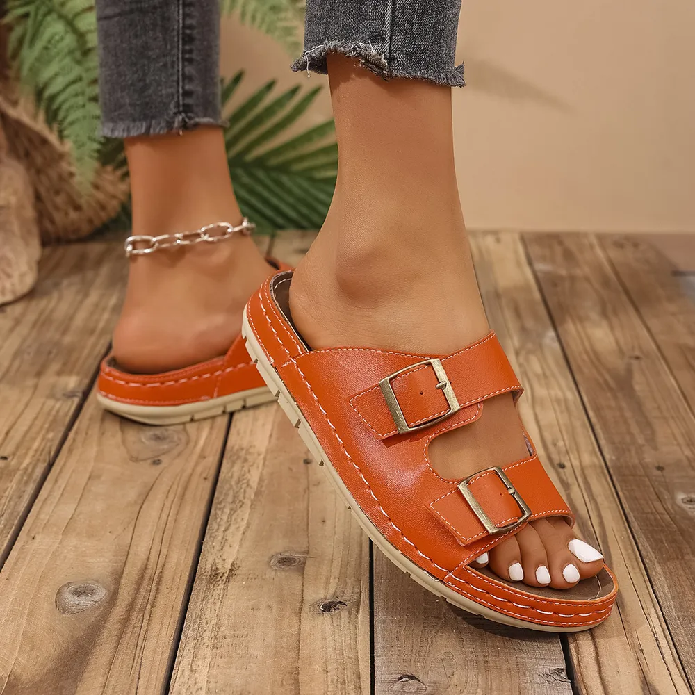 Double Buckle Platform Sandals, image 13