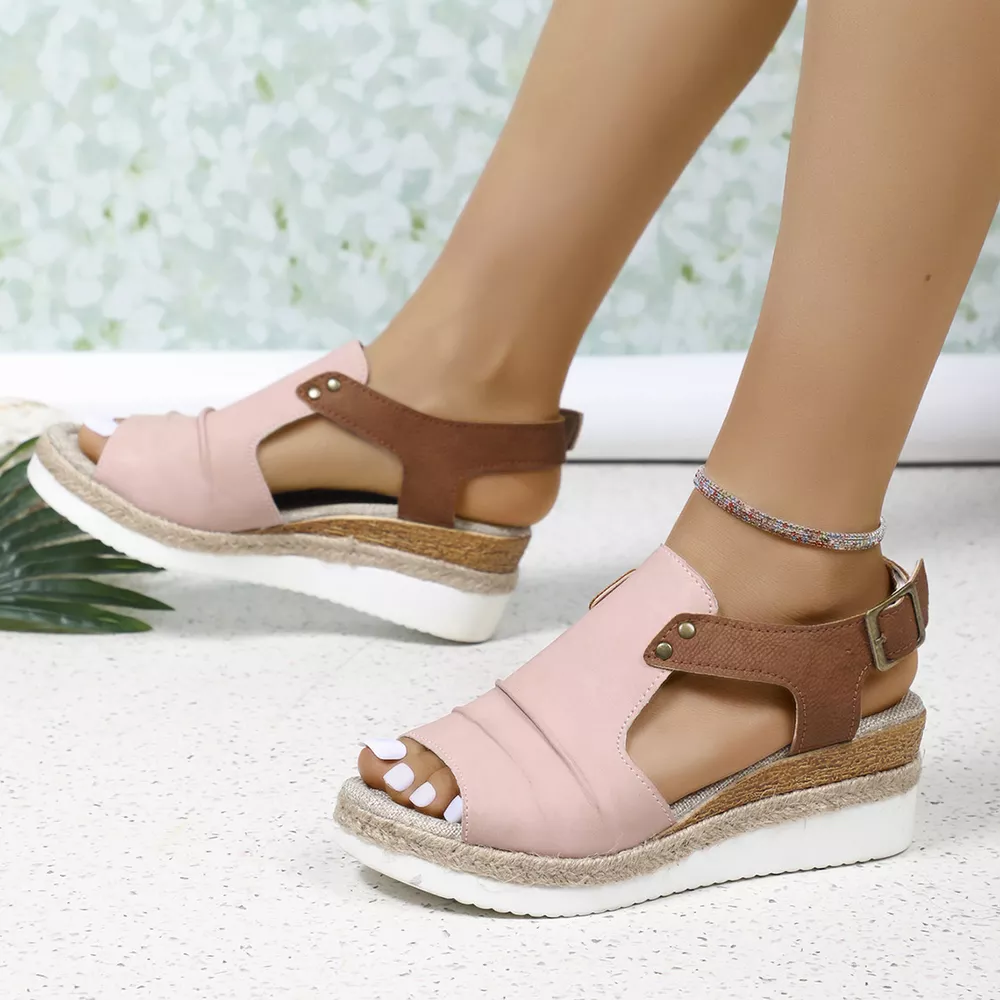 Peep Toe Wedge Sandals, image 14