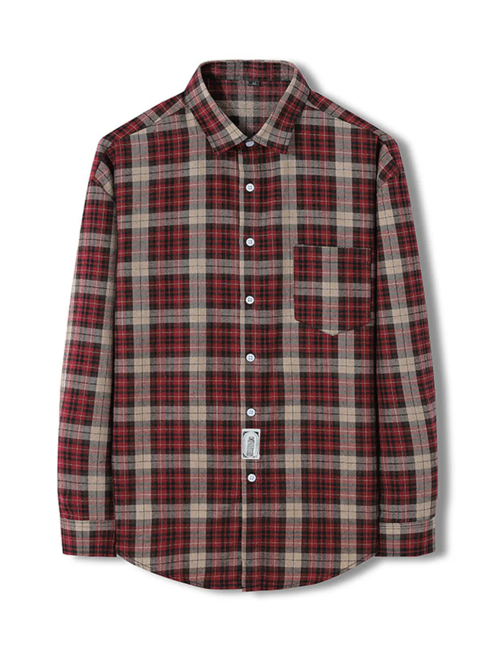 Men's Plus Size Classic Plaid Long Sleeve Shirt, image 2