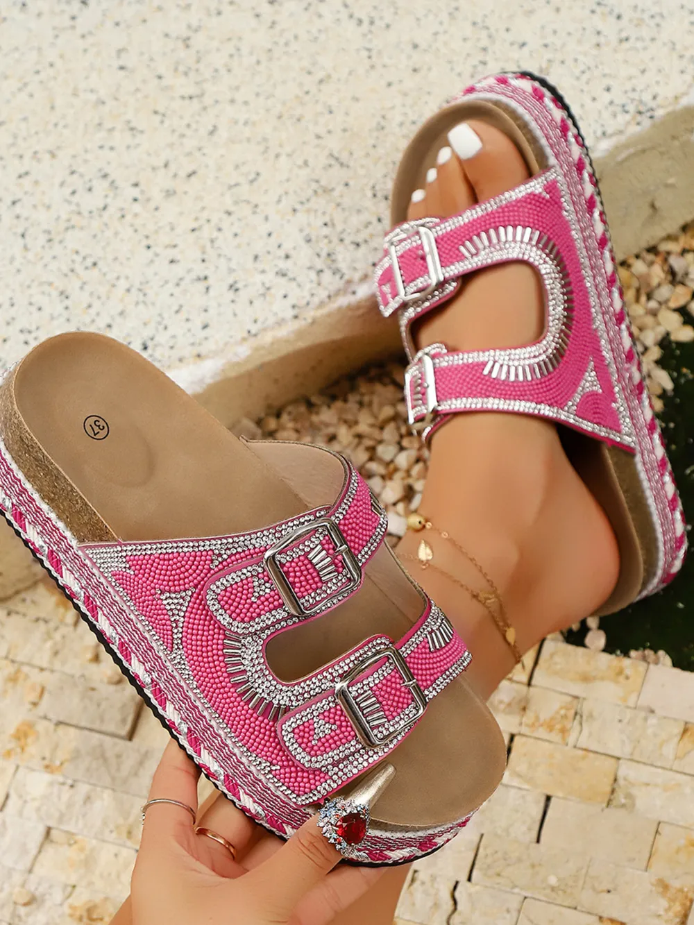 Double Buckle Platform Sandals, image 6