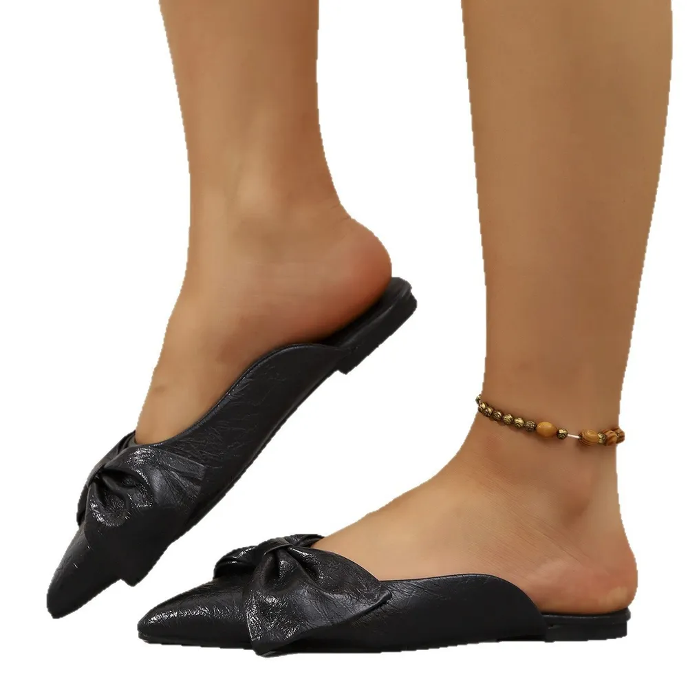 Pointed Toe Bow Sandals, image 5