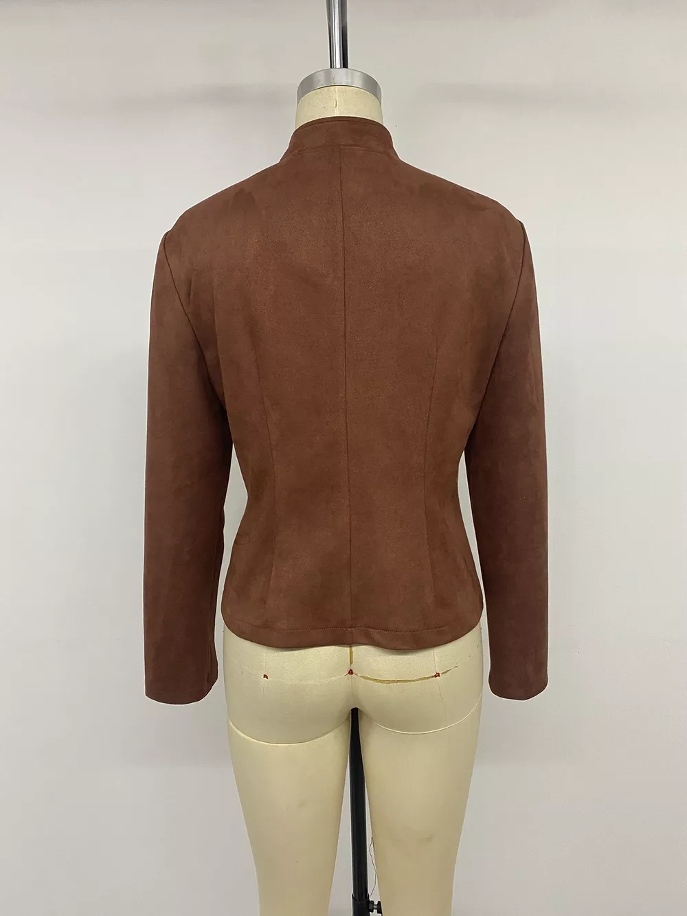 Vintage Stand Collar Cropped Jacket, image 12