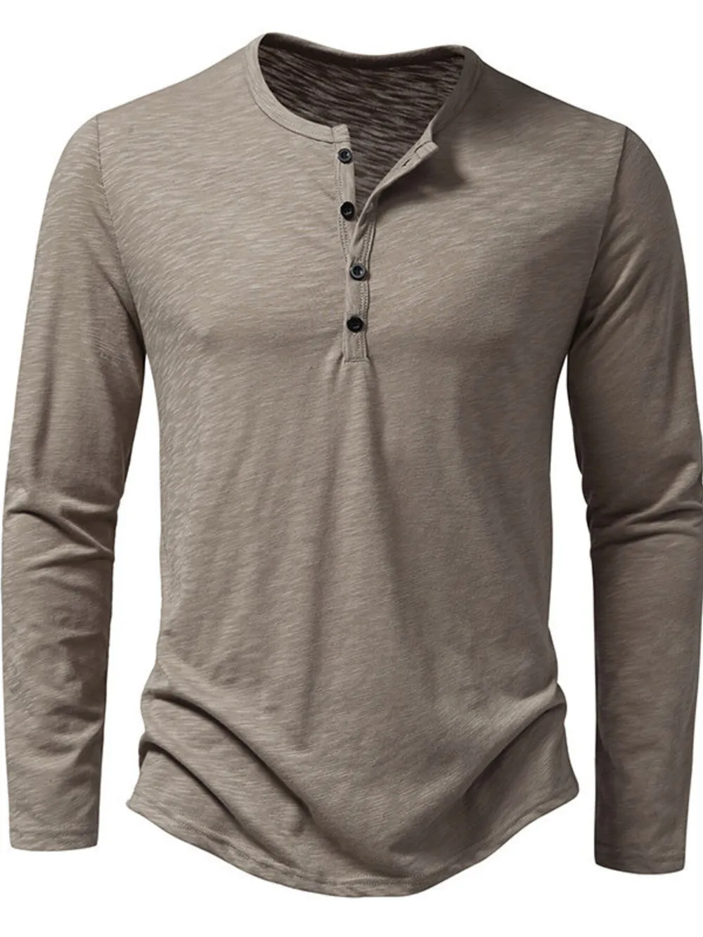 Men's Button Detail Long Sleeve T-Shirt, image 7