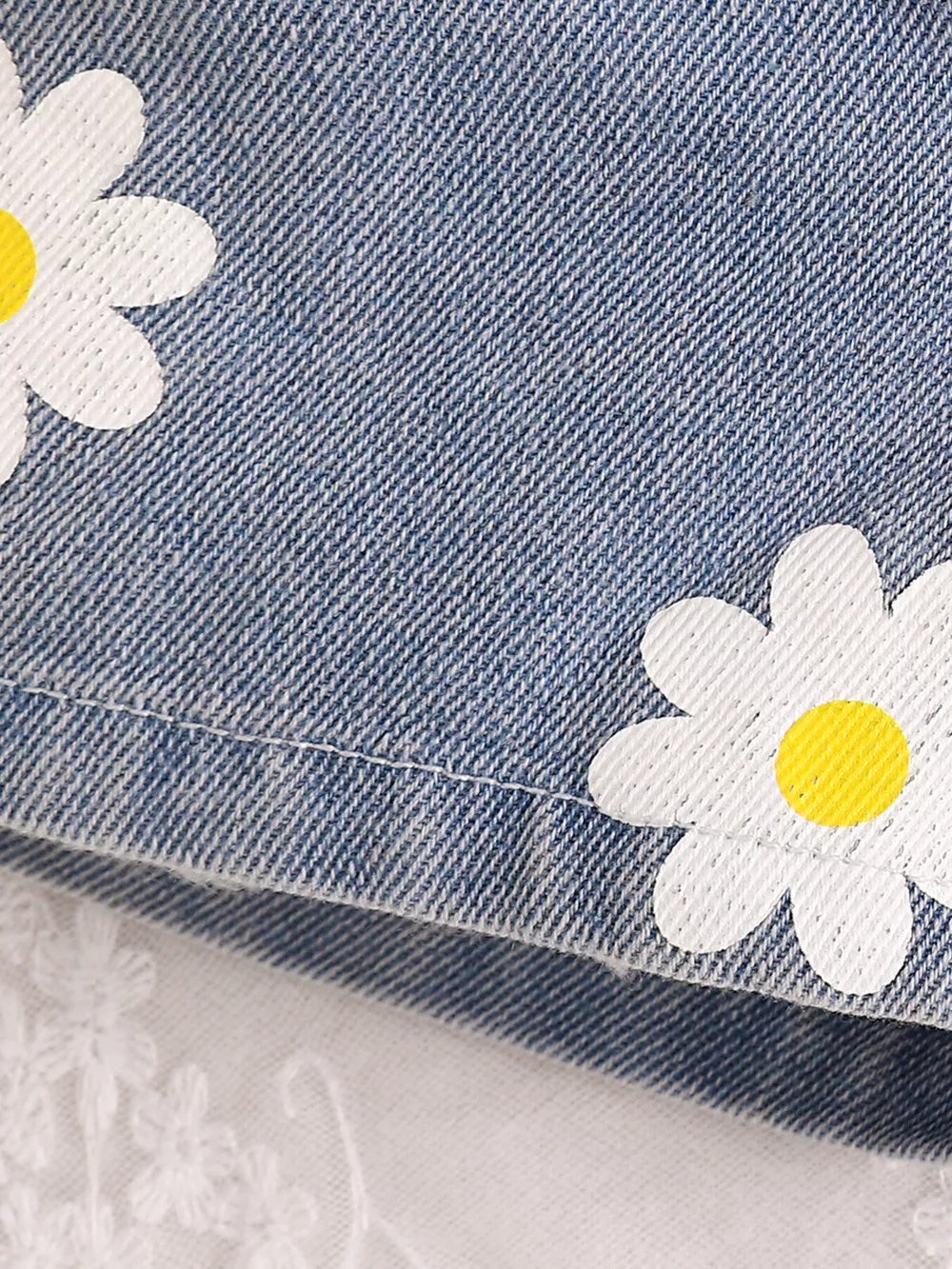 Children's Daisy Print Cami and Denim Shorts Set, image 4