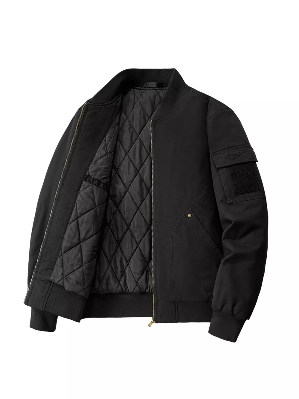 Men's Plus Size Zip Up Long Sleeve Jacket