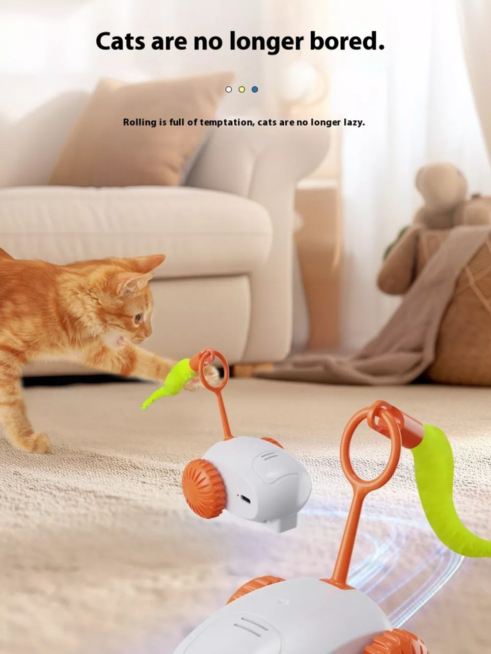 Interactive Self-Rotating Pet Teaser Toy, image 2