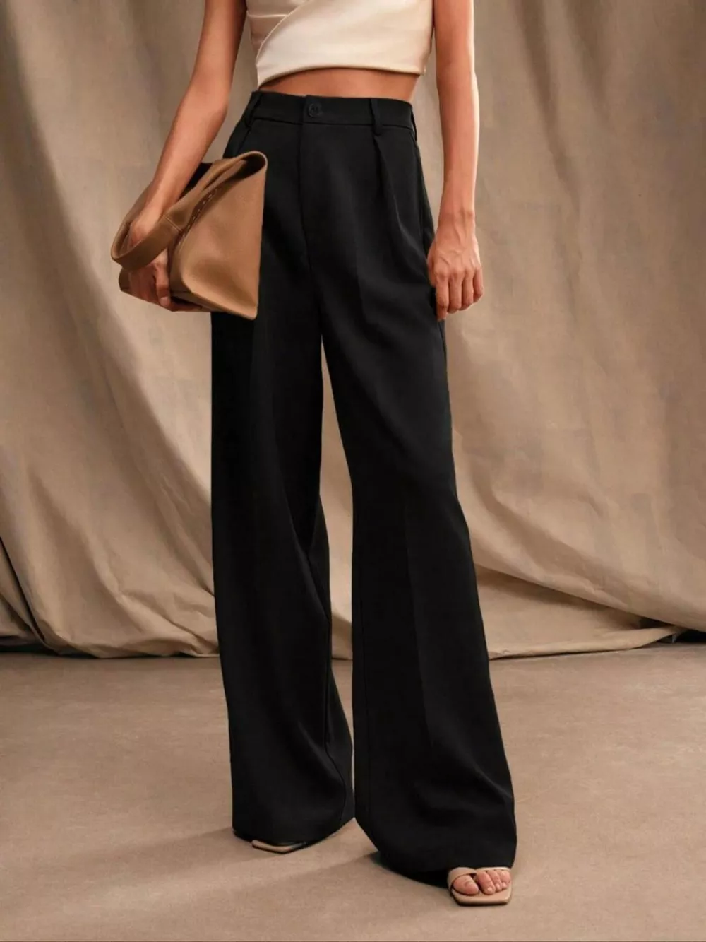 High-Waisted Wide-Leg Pants