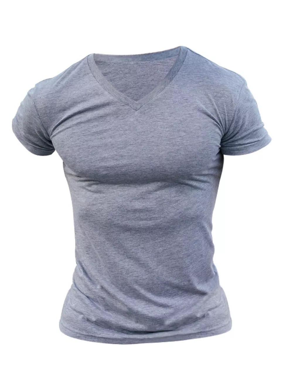 Men's Full Size V-Neck Slim Fit Casual T-Shirt Plus Size, image 6
