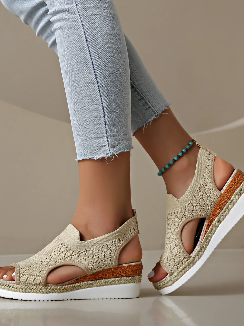 Open Toe Platform Wedge Sandals, image 9