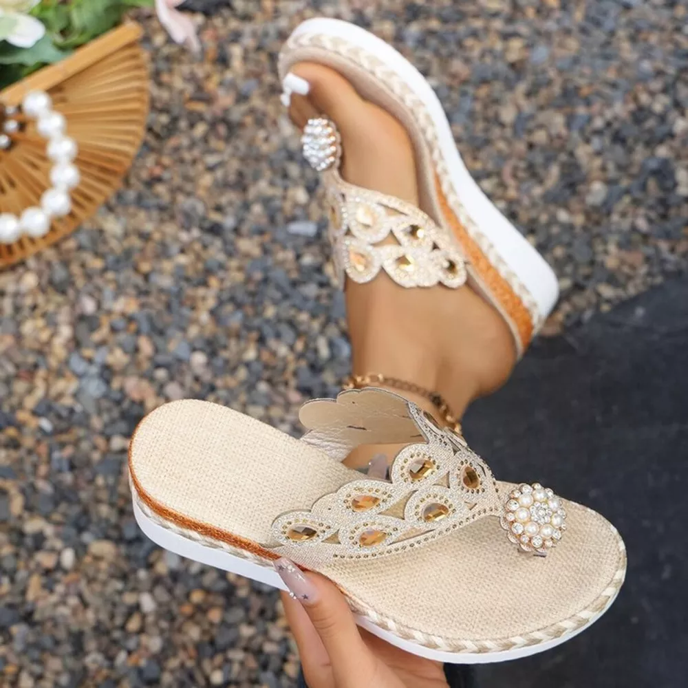 Toe Post Wedge Sandals, image 7