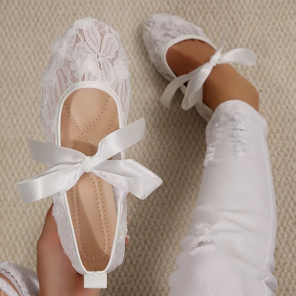 Bow Round Toe Slip-Ons, image 6