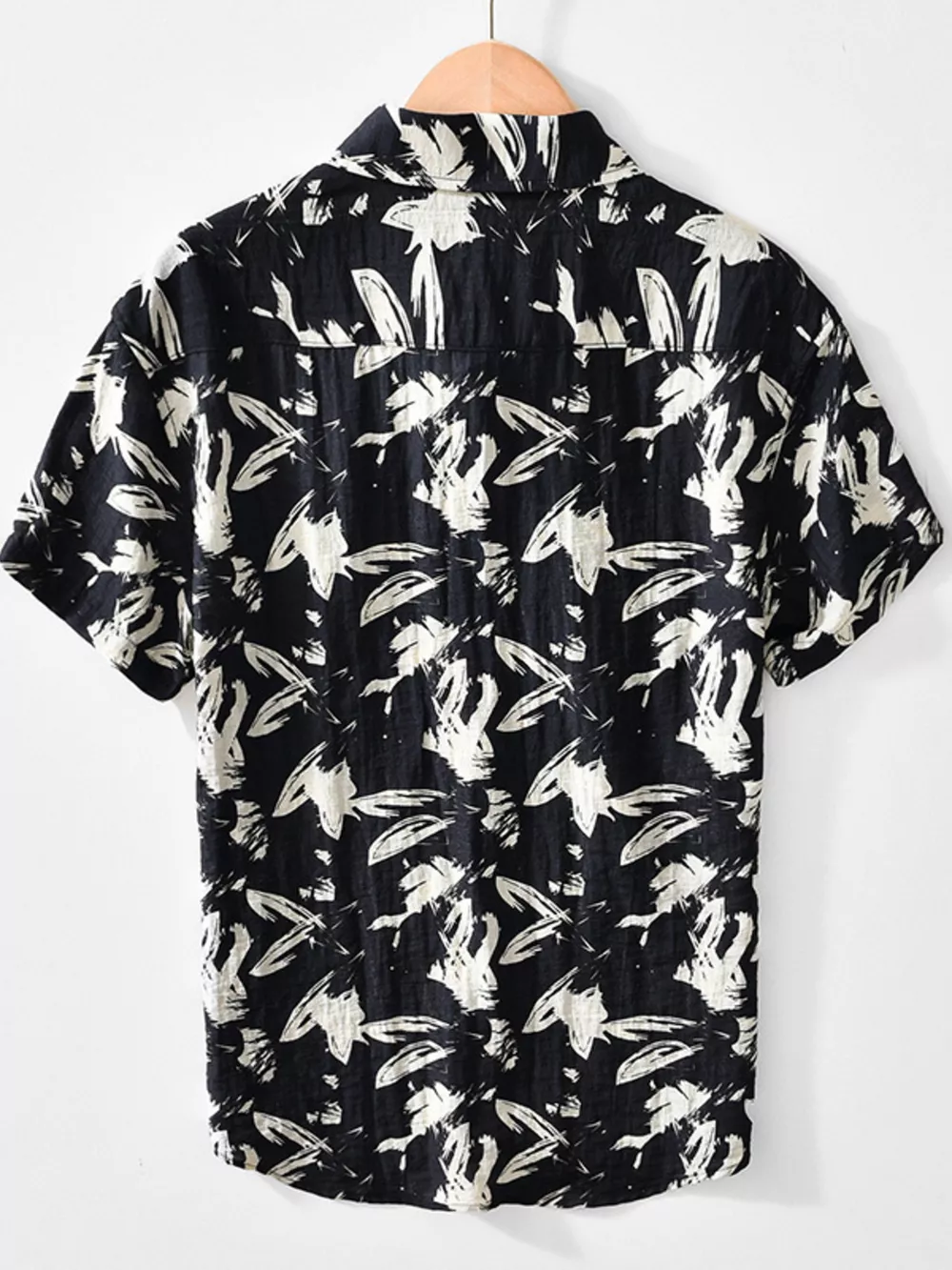 Men's Plus Size Printed Short Sleeve Casual Shirt, image 2