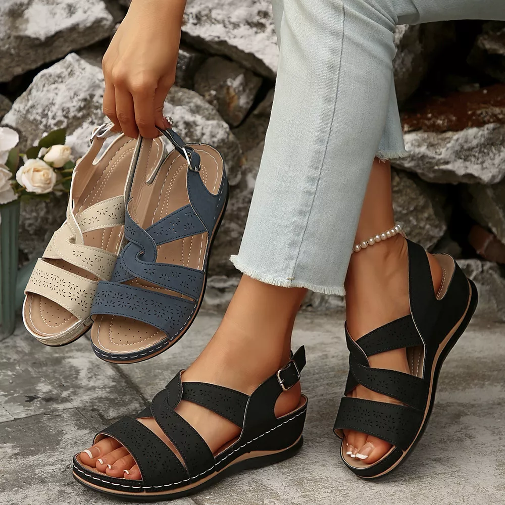 Open Toe Wedge Sandals, image 2