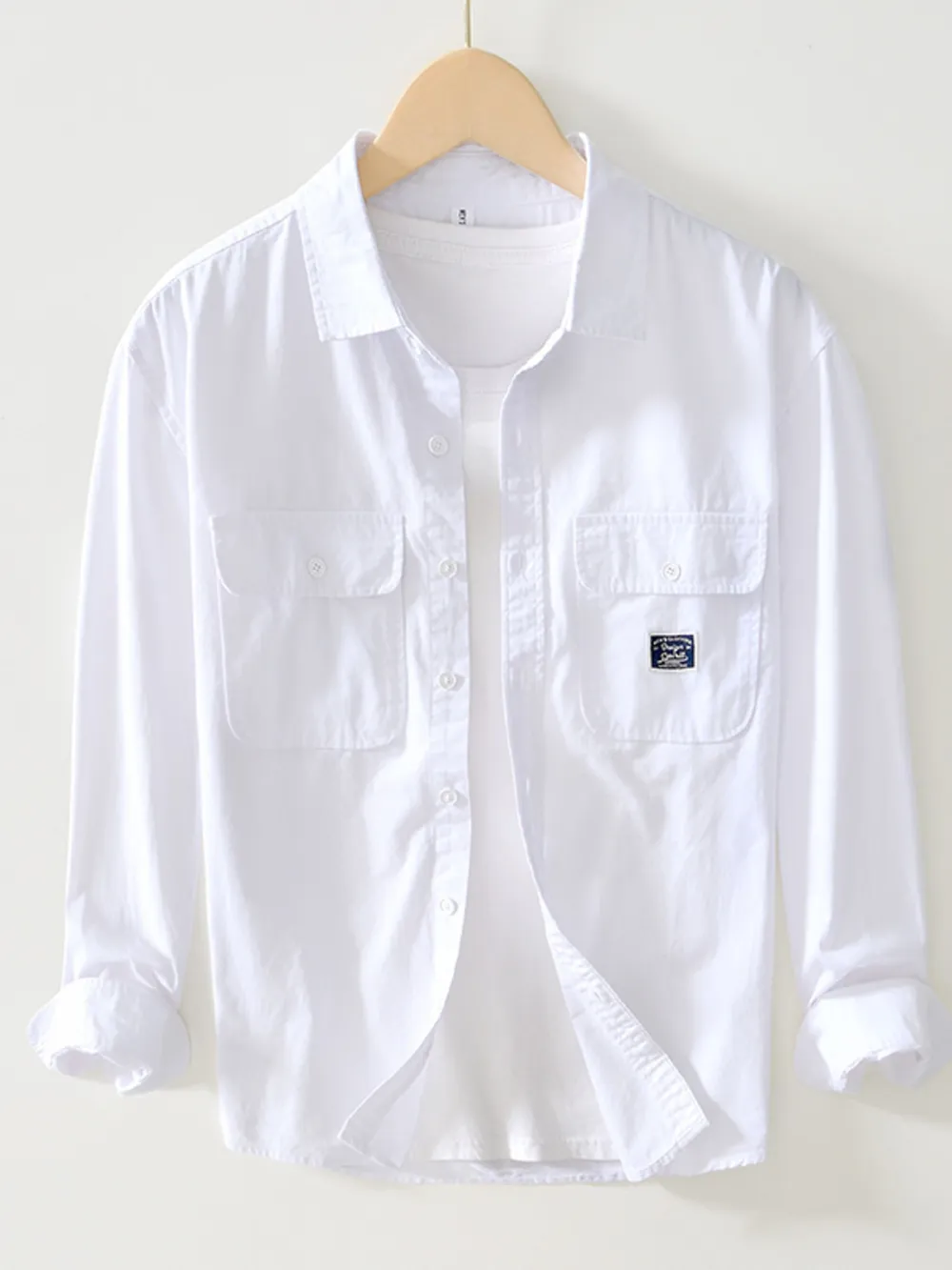 Men's Plus Size Button Up Long Sleeve Shirt, image 2
