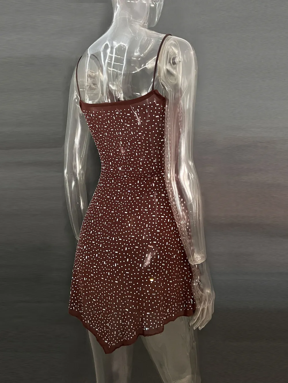 Rhinestone Decor Mini Cami Dress, image 27