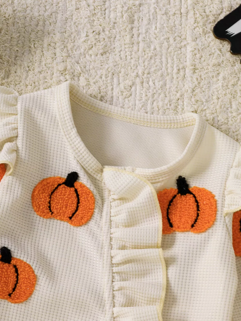 Children's Halloween Ruffled Long Sleeve One-Piece Jumpsuit with Headband, image 9