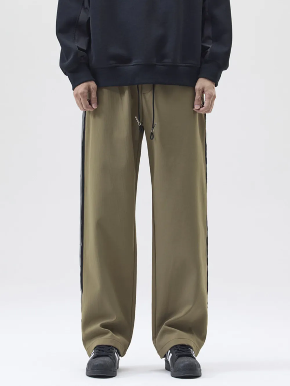 Men's Full Size Drawstring Wide Leg Pants Plus Size, image 4