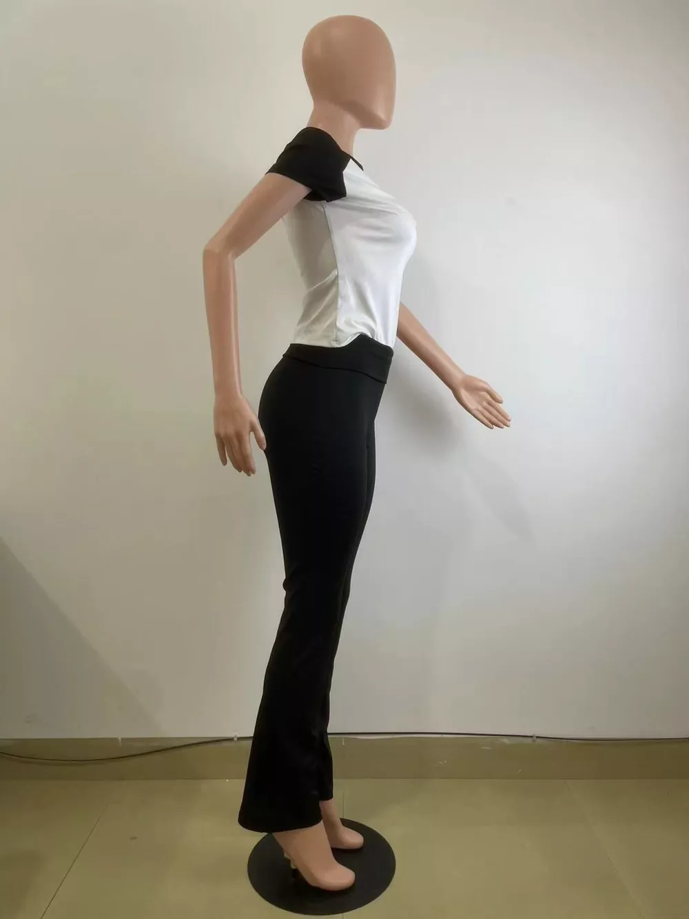 Contrast Short Sleeve Tee and Pants Set, image 9