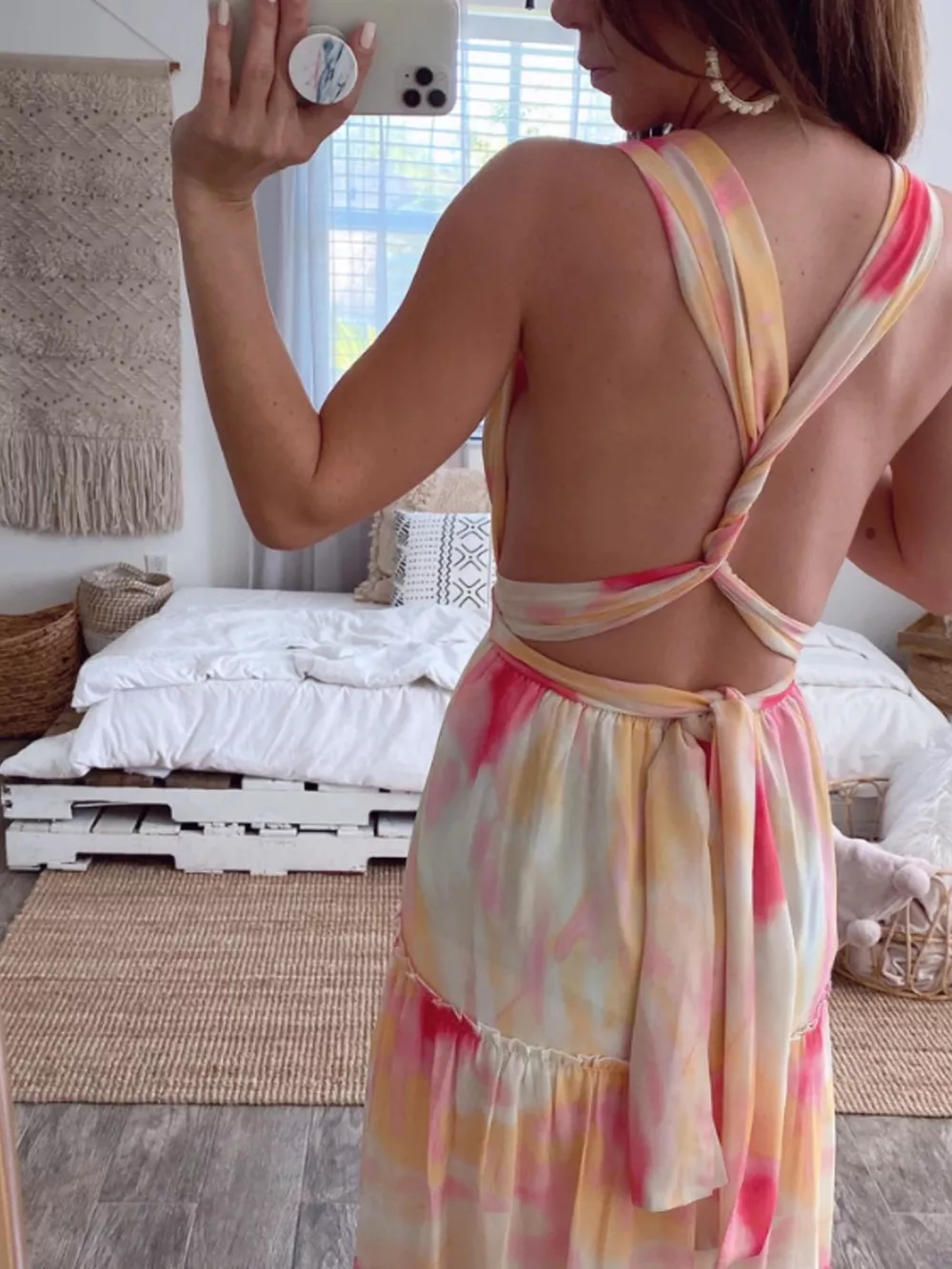 Tie-Dye Tiered Maxi Dress, image 4