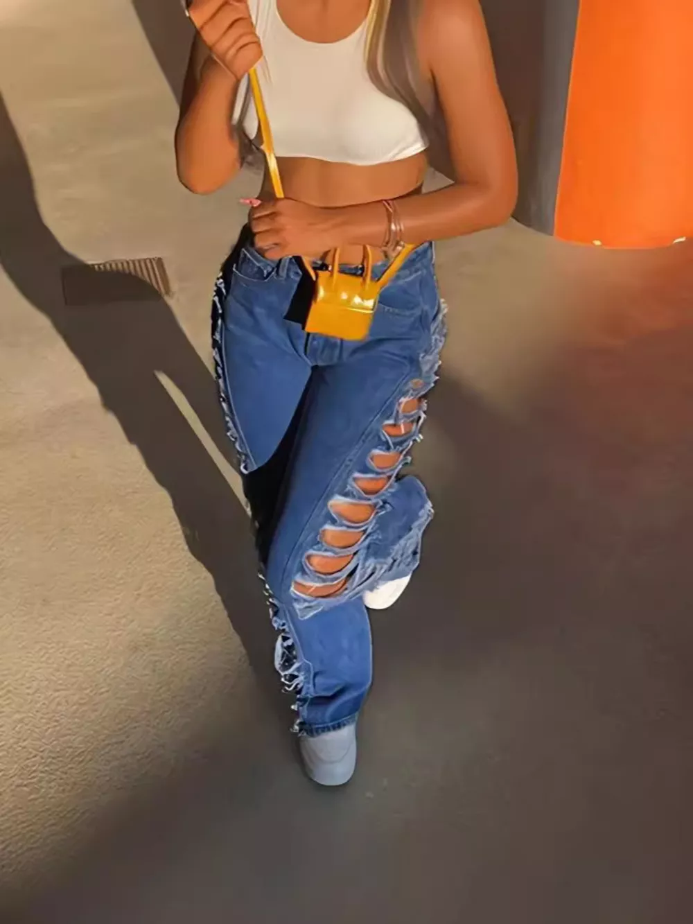 Side Distressed Jeans, image 2