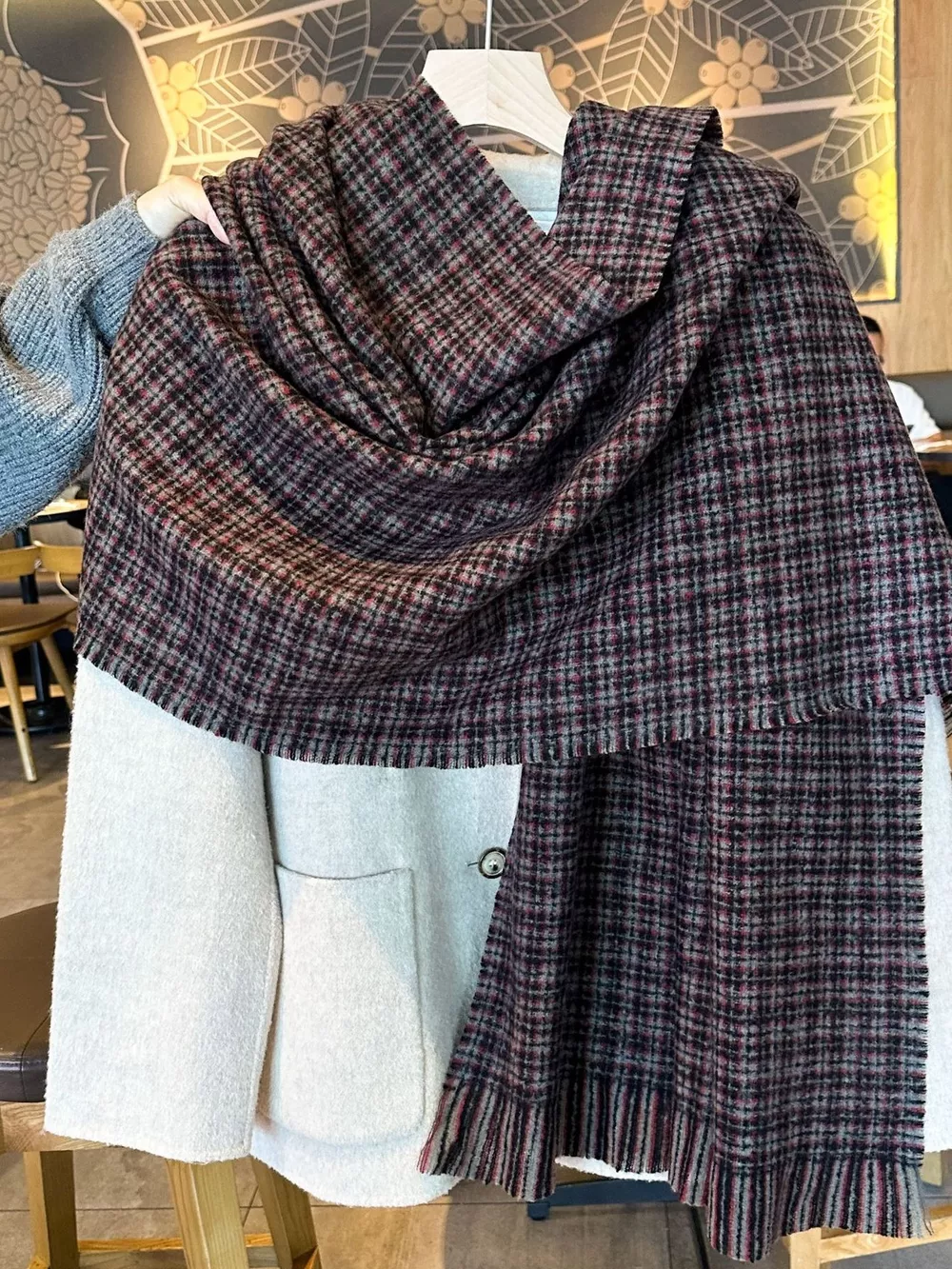 Plaid Warm Scarf, image 8