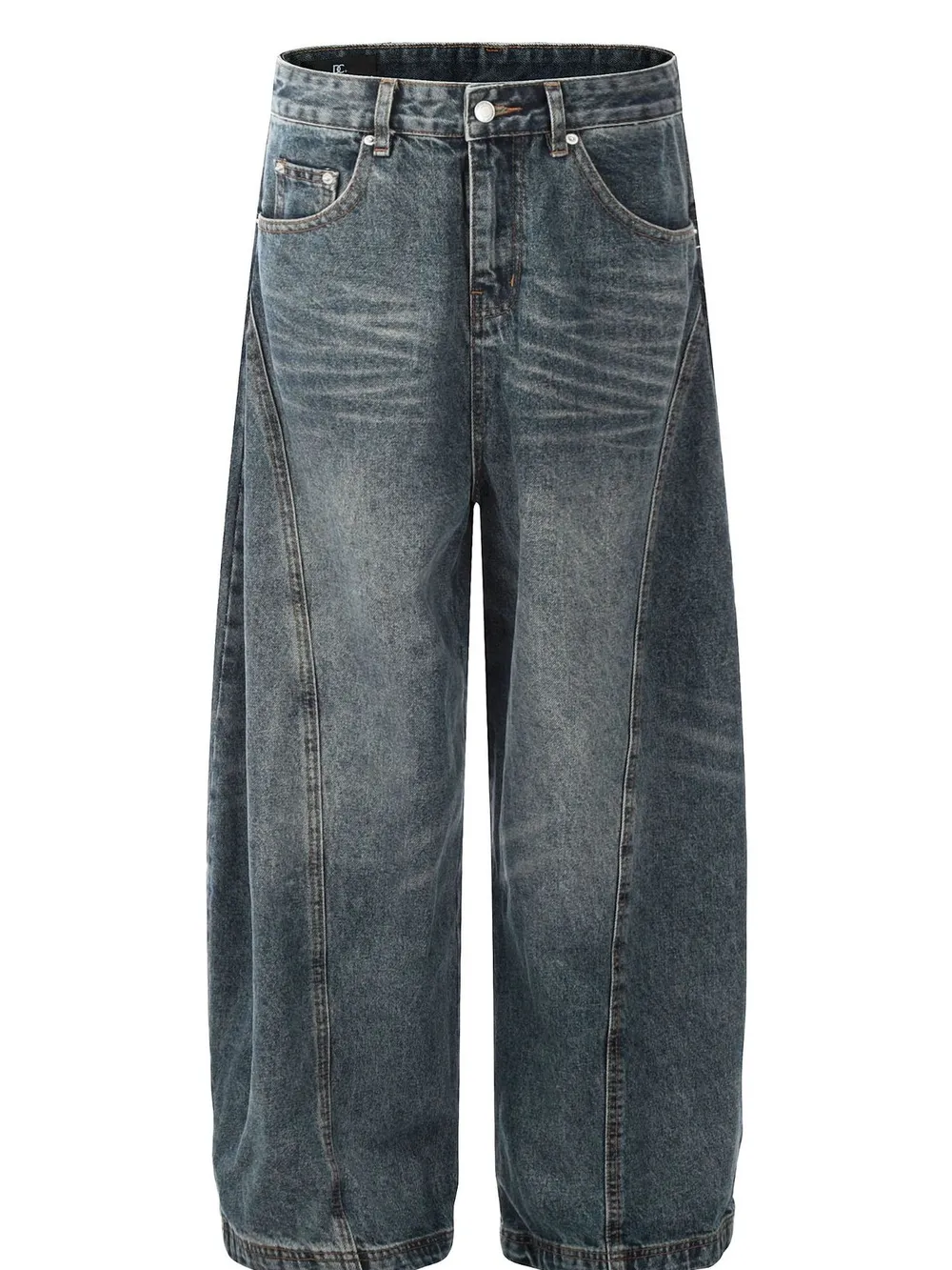 Men's Washed Wide Leg Baggy Jeans