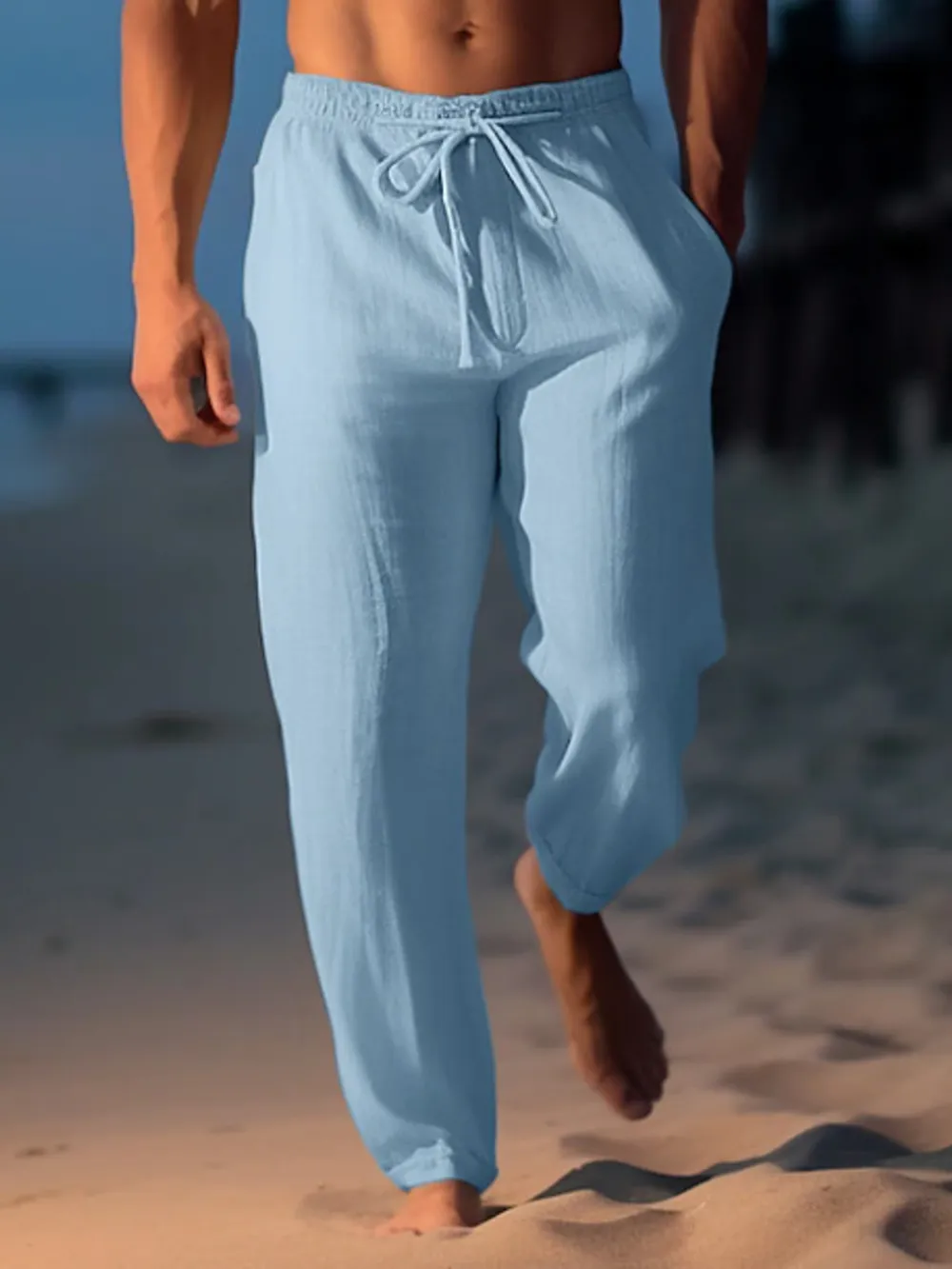 Men's Full Size Drawstring Wide Leg Pants Plus Size, image 3