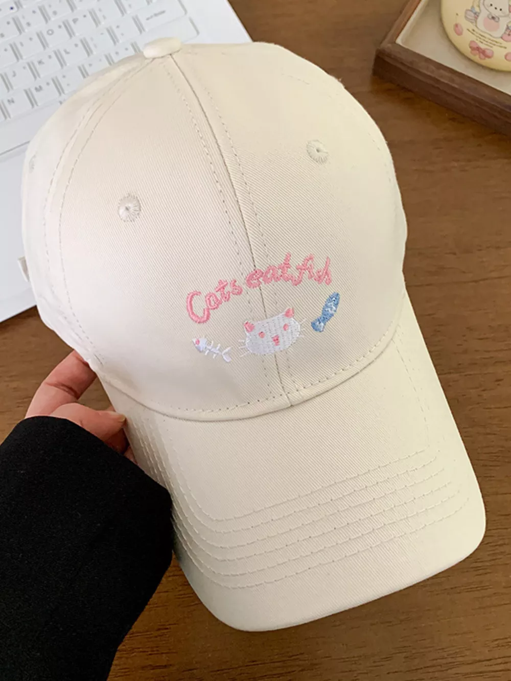 Embroidered Cat Baseball Cap, image 3