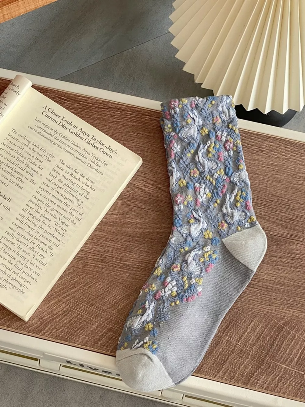 Floral Cotton Socks, image 9