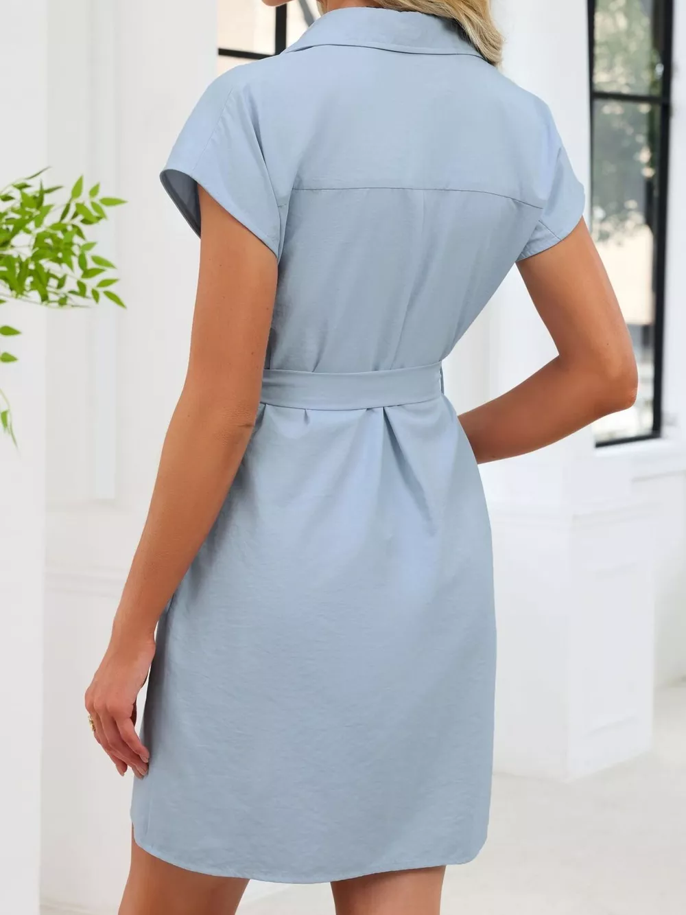 Button Front Short Sleeve Dress, image 13