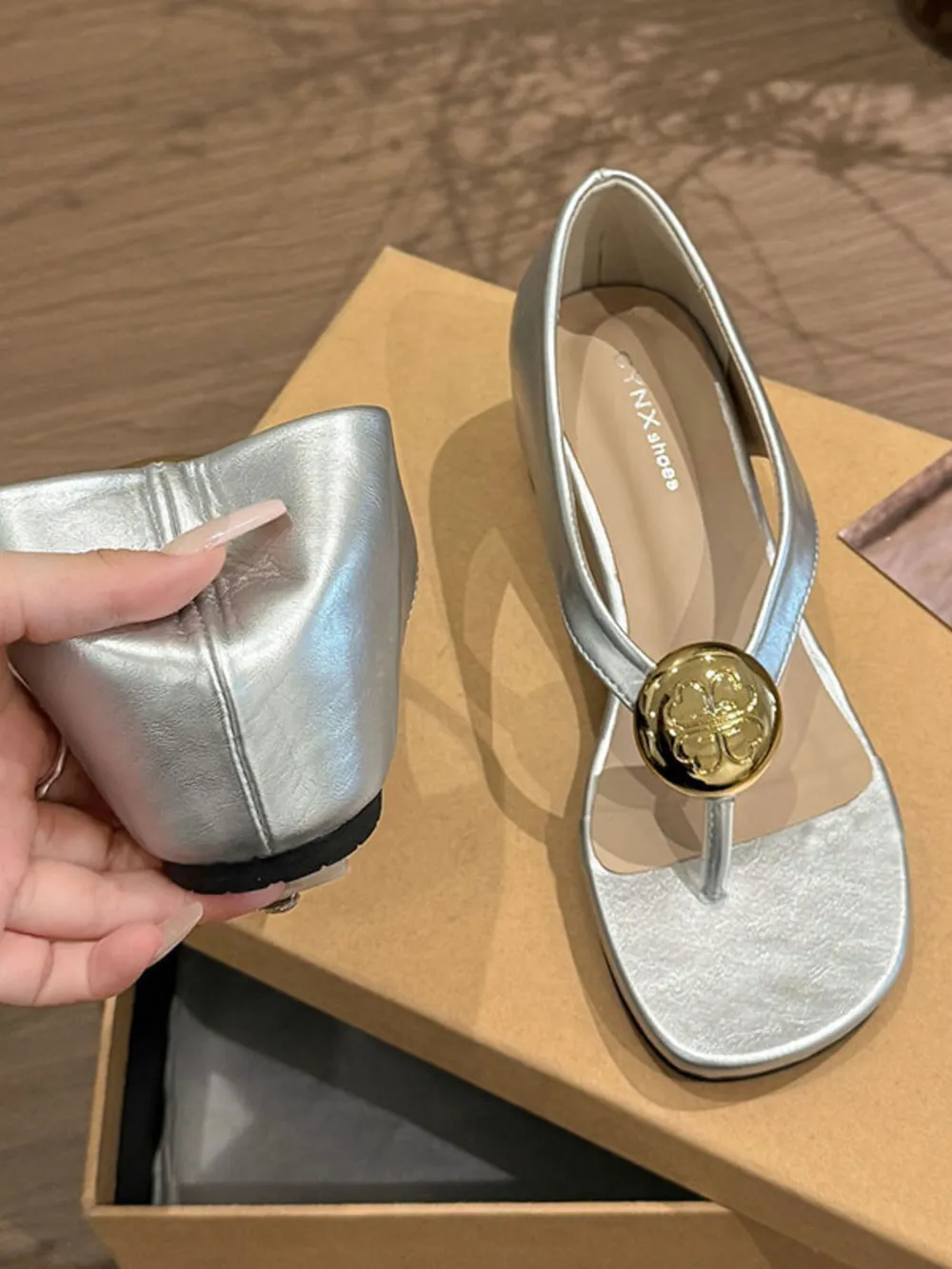 Toe Post Wedge Sandals, image 8
